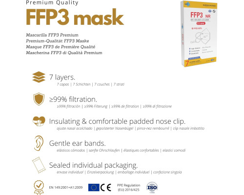 Одноразові маски FFP3 SV life (Комплект 20шт)