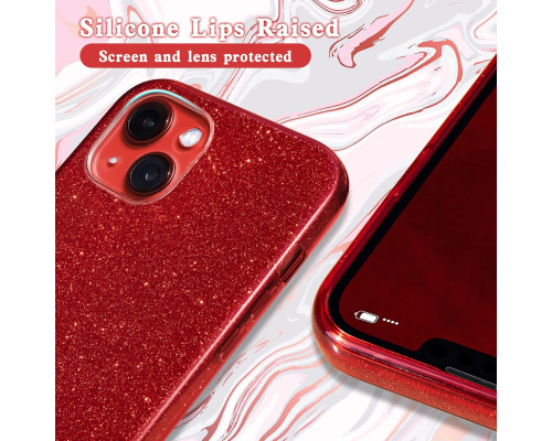Захисний чохол з блискітками для iPhone 12 Mini та iPhone 13 Mini Red