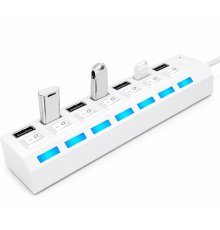 Багатопортовий USB-хаб з LED-індикаторами для ноутбуків