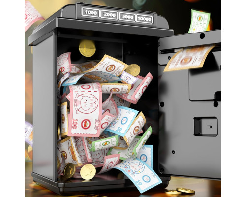 Електронна дитяча скарбничка-сейф Ci Vetch ATM з кодовим замком Чорна