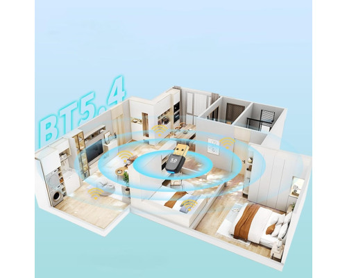 Bluetooth-адаптер для ПК (версія 5.4, радіус дії 20 м)