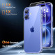 Прозорий чохол TAURI для iPhone 16 Plus із захисним склом у комплекті