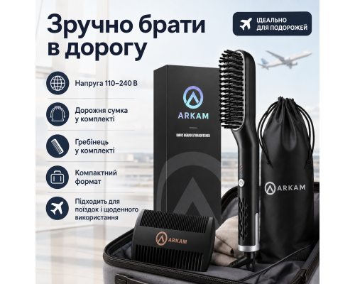 Випрямляч для бороди з підігрівом та 3 температурними режимами