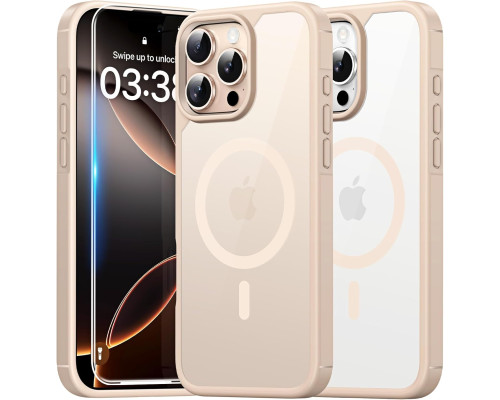 Магнітний чохол MagSafe для iPhone 16 Pro Max з захисним склом
