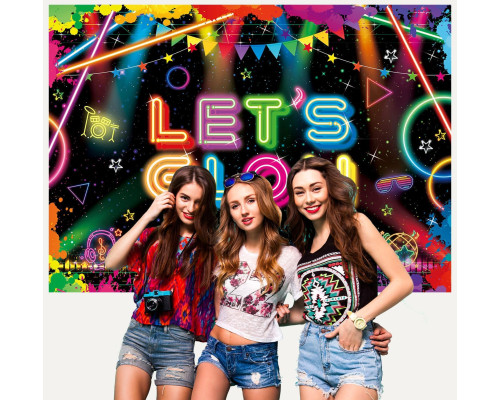 Неоновий фон HEARKEN «Let's glow» (2.1 × 1.5 м)