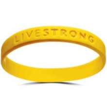 Жовтий силіконовий браслет LiveStrong