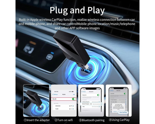 Бездротовий адаптер CarPlay та Android Auto 2-в-1