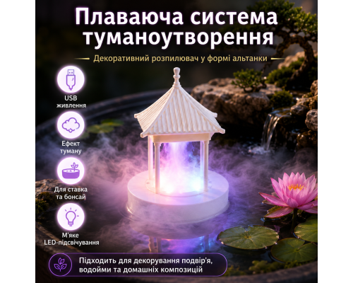 Плаваючий туманоутворювач для басейну з USB-живленням