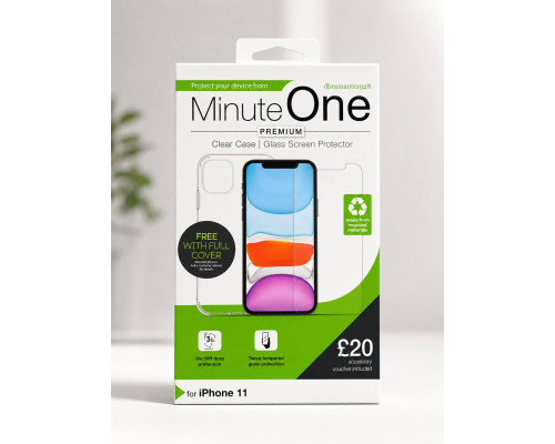 Комплект чохол та захисне скло Minute One для Iphone 11