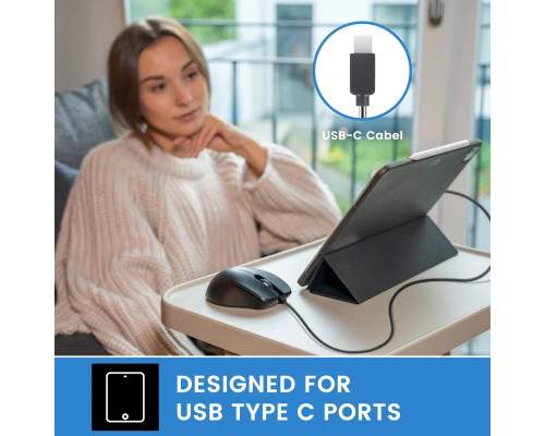 Дротова ергономічна миша для ноутбуків та USB Type-C