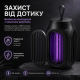 Акумуляторна UV лампа-пастка від комарів USB, 800 мАг, чорна