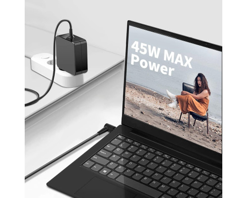 Мережевий зарядний пристрій 45 Вт для ноутбуків Asus та Lenovo з роз’ємом 4.0 x 1.7 мм