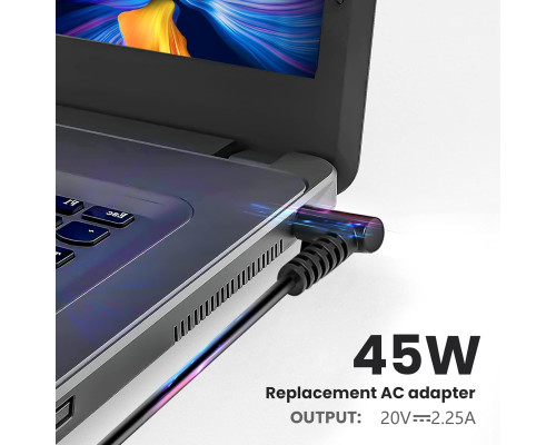 Мережевий зарядний пристрій 45 Вт для ноутбуків Asus та Lenovo з роз’ємом 4.0 x 1.7 мм