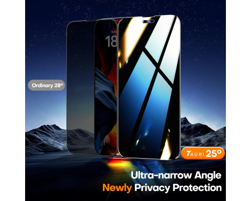 Комплект захисного скла антишпигун для iPhone 16 Pro Max