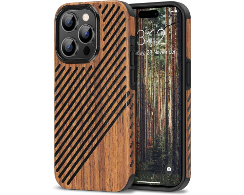 Чохол для iPhone 15 Pro Max TENDLIN з оздобленням під дерево