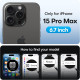 Захисне скло TAURI для iPhone 15 Pro Max із рамкою для автоматичного встановлення 3 шт