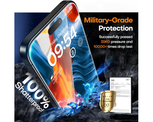 Захисне скло TAURI для iPhone 15 Pro Max із рамкою для автоматичного встановлення 3 шт