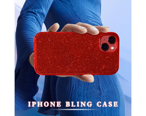 Захисний чохол з блискітками для iPhone 12 Mini та iPhone 13 Mini Red