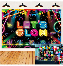 Неоновий фон HEARKEN «Let's glow» (2.1 × 1.5 м)