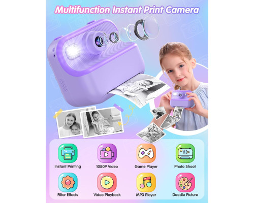 Дитячий фотоапарат миттєвого друку Full HD з дисплеєм 2.4