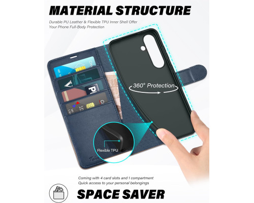 Чохол-книжка TUCCH для Galaxy S24 зі штучної шкіри