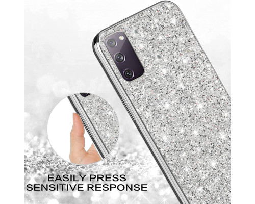 Силіконовий чохол з ефектом гліттера для Samsung Galaxy S20 FE