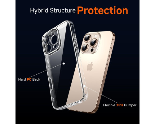 Прозорий чохол для iPhone 16 Pro Max з захисним склом