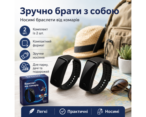 Електронний годинник-браслет для відлякування комах