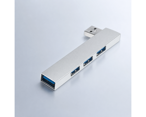 Правосторонній USB-хаб 4-в-1 для ноутбука, USB 3.0 + 3×USB 2.0