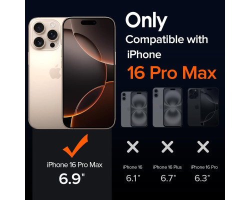 Прозорий чохол для iPhone 16 Pro Max з захисним склом