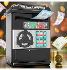 Електронна дитяча скарбничка-сейф Ci Vetch ATM з кодовим замком Чорна
