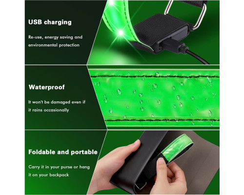 Світлодіодні браслети JIZZU із зарядкою від USB (Комплект 2шт)