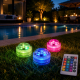 Підводні RGB LED світильники для басейну з пультом, на батарейках, комплект 4 шт