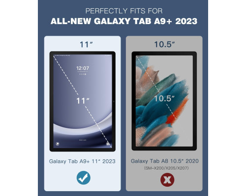 Чохол-книжка для Samsung Galaxy Tab A9+ 2023 з твердою підставкою