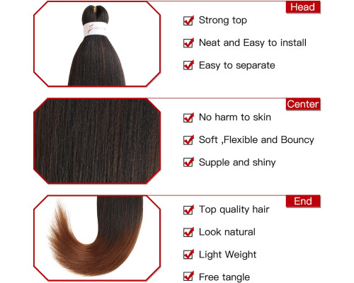 Волосся для плетіння XTREND EZ Braiding Hair Pre-Stretched 16