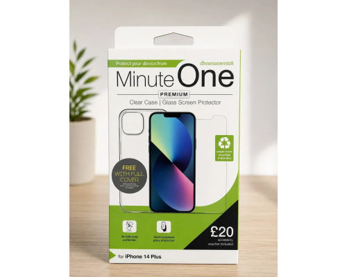 Комплект чохол та захисне скло Minute One для iPhone 14 Plus