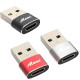 Комплект перехідників USB Type-A на USB Type-C для пристроїв Apple та Samsung 3 шт.