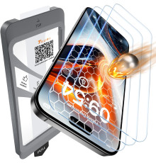 Захисне скло TAURI для iPhone 16 Pro Max із рамкою для автоматичного встановлення 3 шт