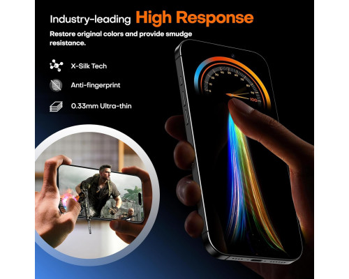 Захисне скло TAURI для iPhone 15 Pro Max із рамкою для автоматичного встановлення 3 шт