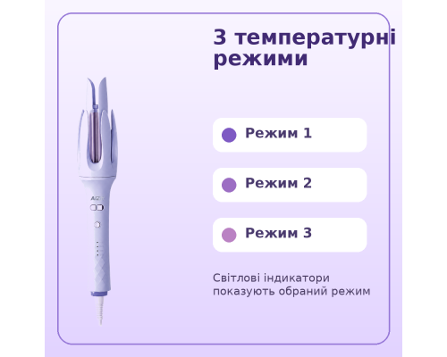 Автоматична плойка для завивки волосся з керамічним покриттям і 3 температурними режимами