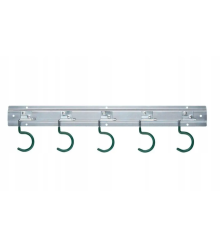 Настінний тримач/вішак для садових інструментів (планка з гачками)
