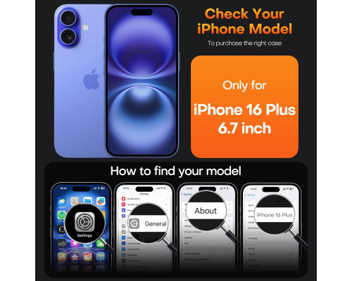 Прозорий чохол TAURI для iPhone 16 Plus із захисним склом у комплекті