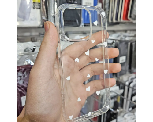 Прозорий чохол з принтом для iPhone 15 Pro