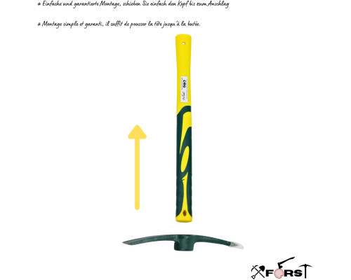 Міні-кирка X-PF430 зі скловолоконною та сталевою ручкою для саду та кемпінгу