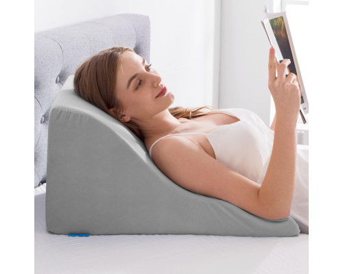 Ергономічна подушка-клин NOFFA для спини з піною Memory Foam