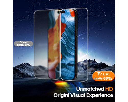 Захисне скло TAURI для iPhone 15 Pro Max із рамкою для автоматичного встановлення 3 шт