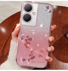 Чохол KADEM з квітковим візерунком та стразами для Oppo A79 5G