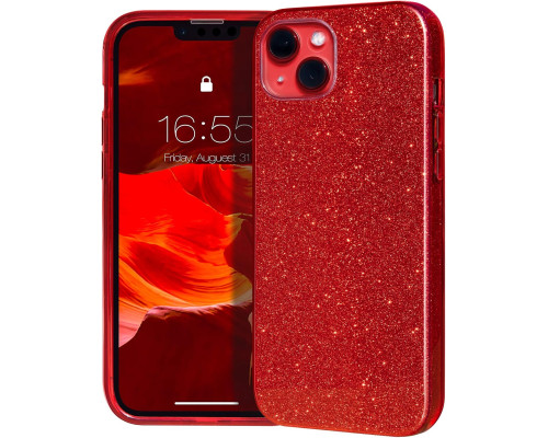 Захисний чохол з блискітками для iPhone 12 Mini та iPhone 13 Mini Red
