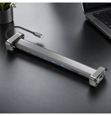 USB-C док-станція 10-в-1 Wowssyo з PD 100 Вт, HDMI 4K, USB 3.0, RJ45, SD/TF та аудіо 3.5 мм