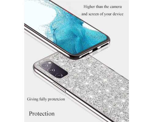 Силіконовий чохол з ефектом гліттера для Samsung Galaxy S20 FE